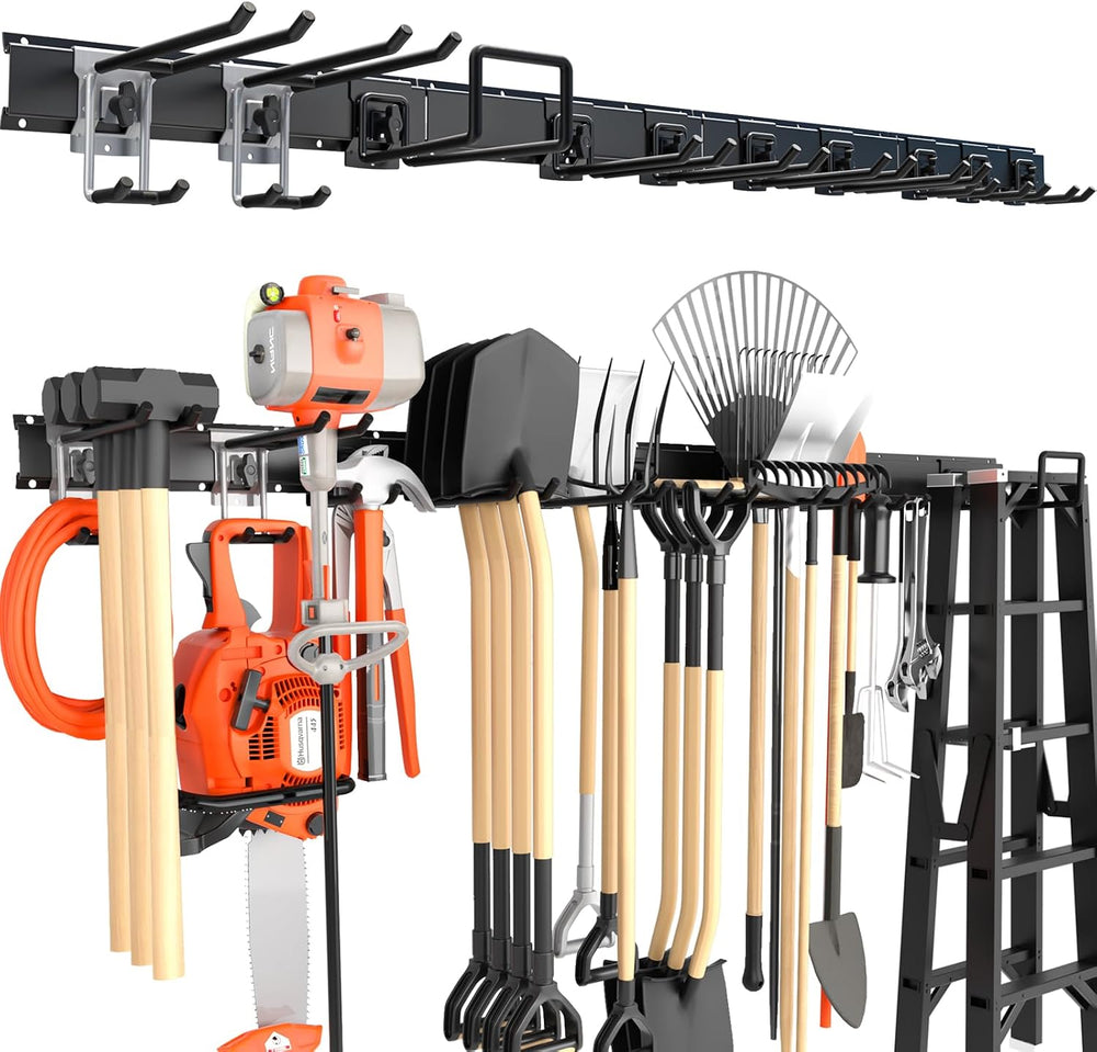 64'' Garage Tool Organizer Wall Mount, 620lbs Heavy Duty Metal Storag...