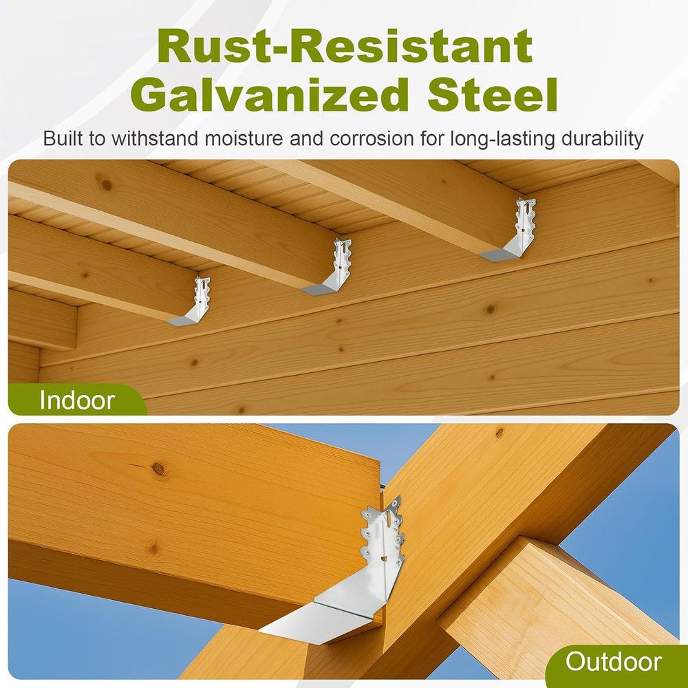 25 Pcs 2x6 Joist Hangers for Wood, 20 Gauge Galvanized Face Mount Joist Hange...
