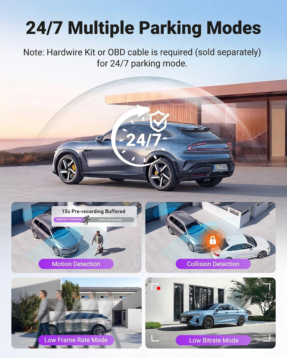 Vantrue S1 Pro Max 4K+2.5K Dash Cam Front and Rear