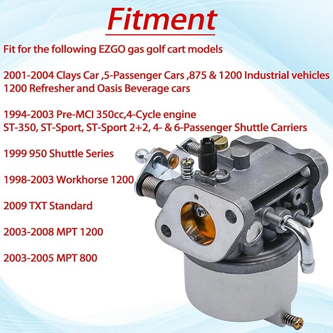 Golf Cart Carburetor Fit for EZGO Golf Cart Gas Car 350cc for Robin TXT