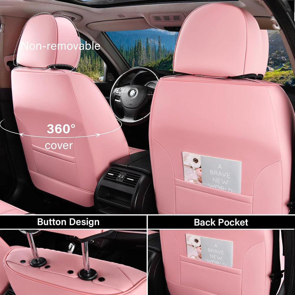 Coverado Car Seat Covers Front Seats, 2 Piece Car Seat Protector with Removab...