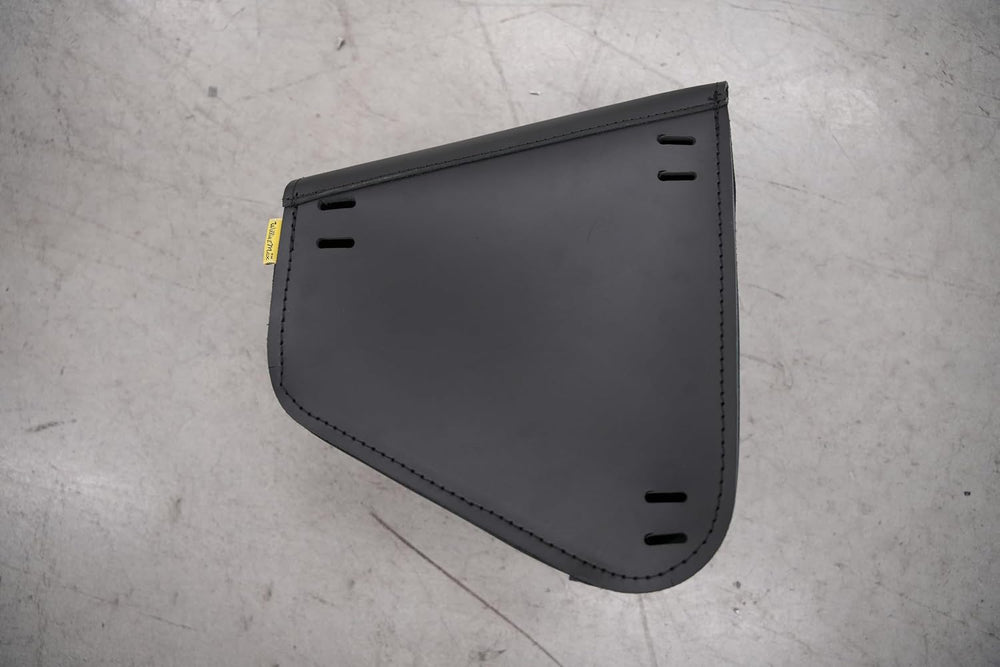 Black Leather Motorcycle Swingarm Bag For Sportsters/Dual Shock Models - Matt...