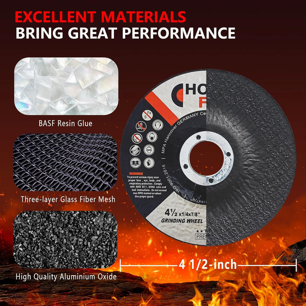 HOMO FABER 50 Pack Grinding Wheels 4 1/2 Inch, Angle Grinder Disc
