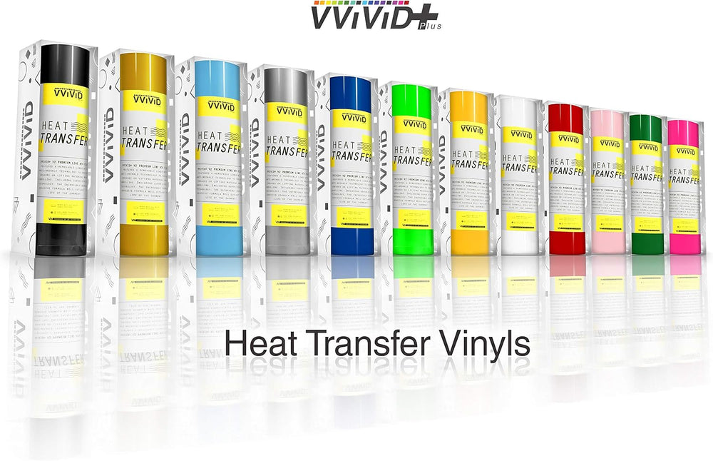 VVIViD V2 Professional HTV Heat Transfer Film Iron-On Vinyl Roll (Black, 50ft...