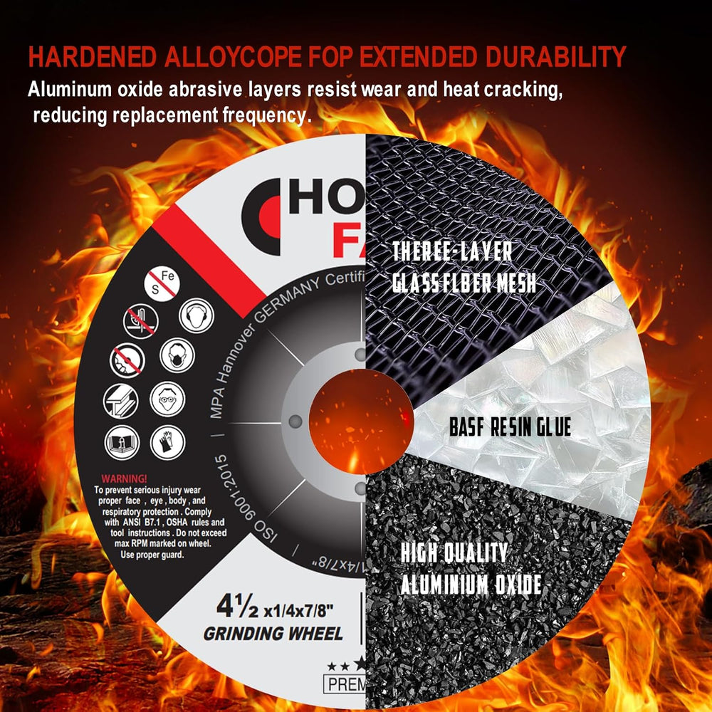 HOMO FABER 50 Pack Grinding Wheels 4 1/2 Inch, Angle Grinder Disc