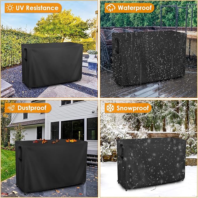 Kingling Outdoor Prep Table Covers, Waterproof Stainless Steel Table Cover