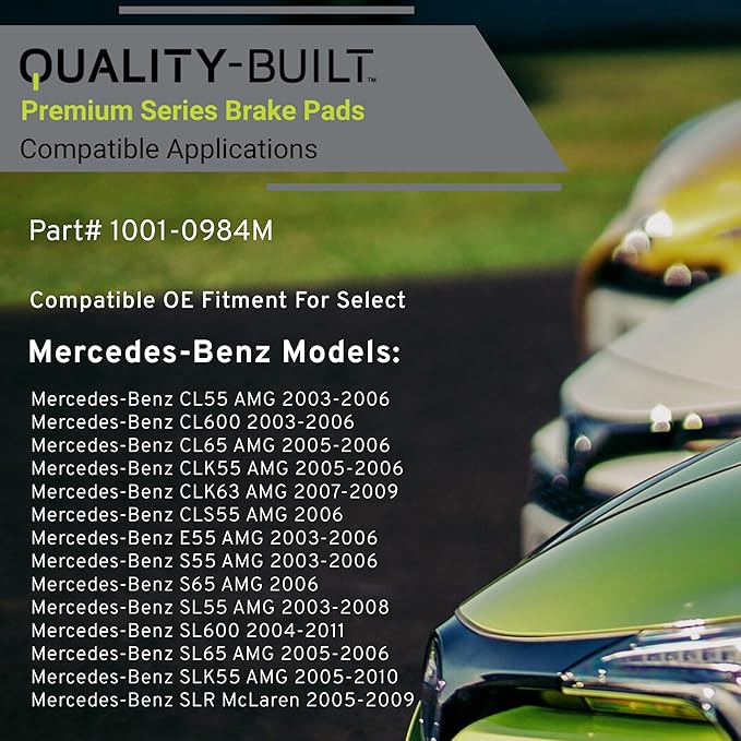 Premium Semi-Metallic Rear Brake Pads Compatible