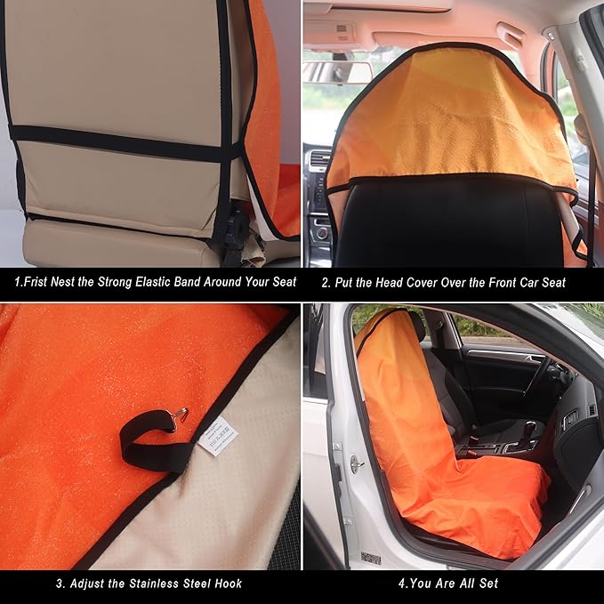 Car Seat Cover Protector Front Seats, (2Pcs)