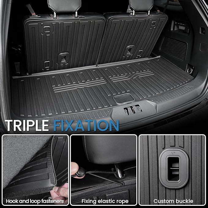 Cargo Mat with Backrest Mats for 2020-2024 2025 Ford Explorer Car Mat
