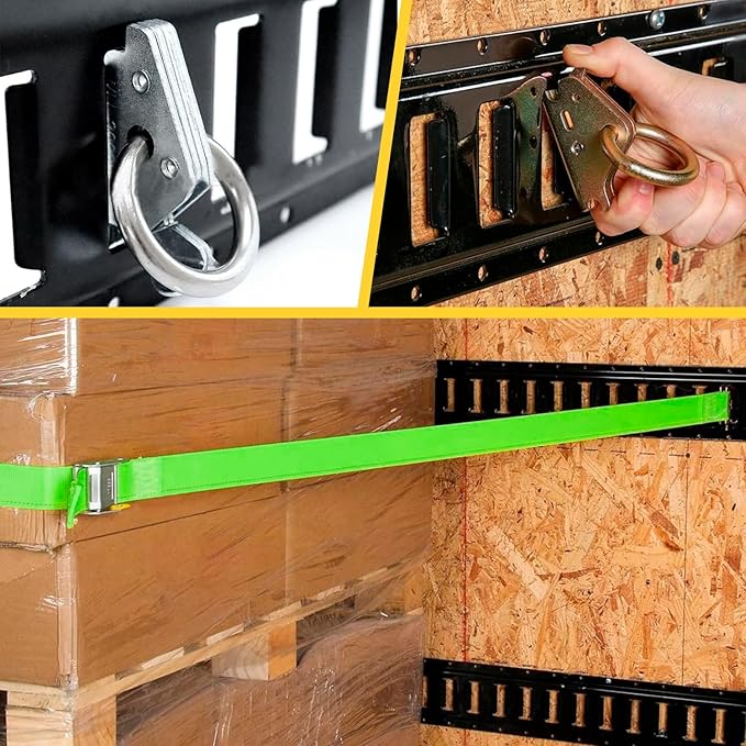 E Track 4'(4 Pack) with Powder-Coated Steel Trailer Tie Down