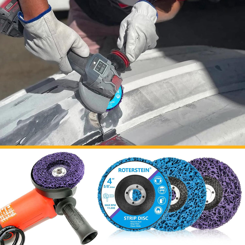 20 Pack Strip Discs Stripping Wheel 4.5 inch for Angle Grinder Clean and Remo...