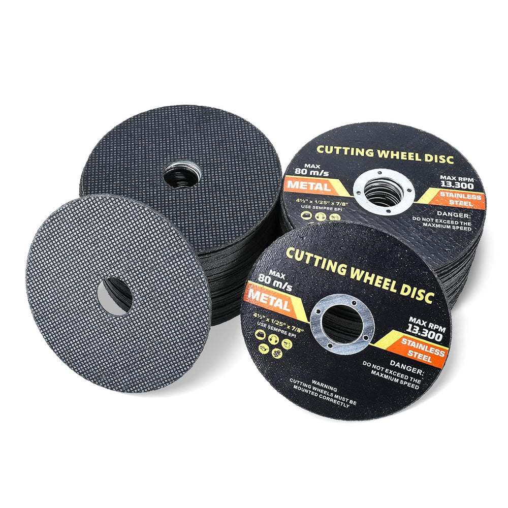 100 Pack 4-1/2 Inch Cutting Wheel, 4-1/2" x 7/8" Metal &Stainle...
