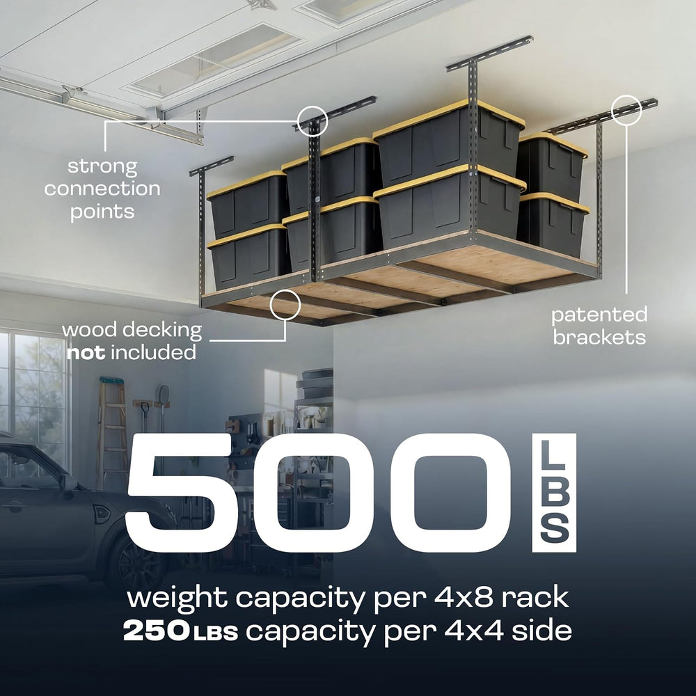 MonsterRax 4x8 Overhead Storage Rack Frame Kit