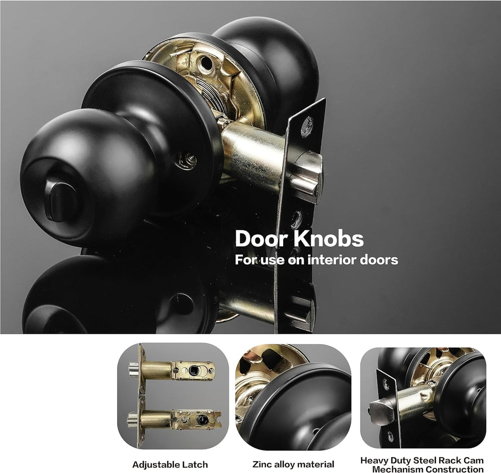 Exterior Door Lock Set with Deadbolt, Keyed Alike Door Lock with Key for Fron...