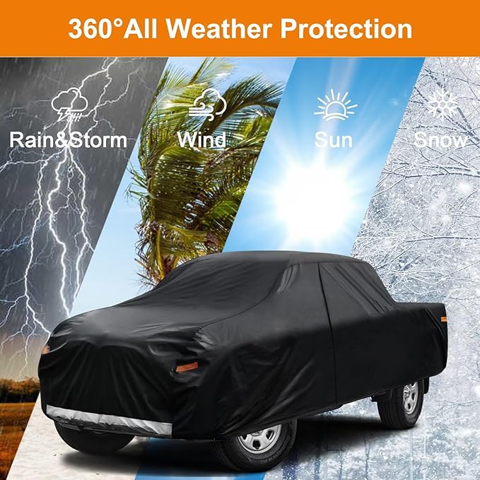 Kayme Truck Cover Custom Fit GMC Canyon Extended/Crew Cab Short Bed. Full