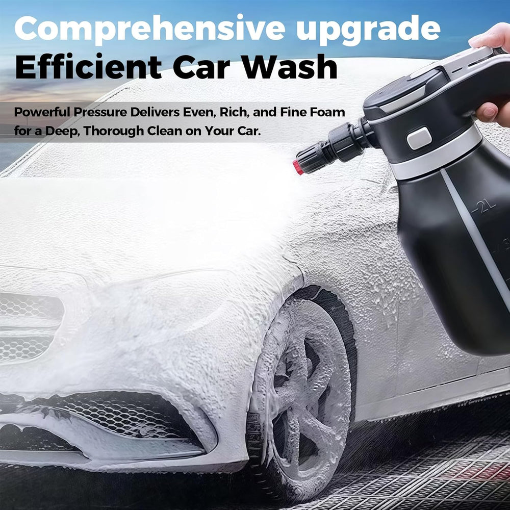 Electric Foam Sprayer,2L Portable Rechargeable Cordless Pressurized Spray Foa...