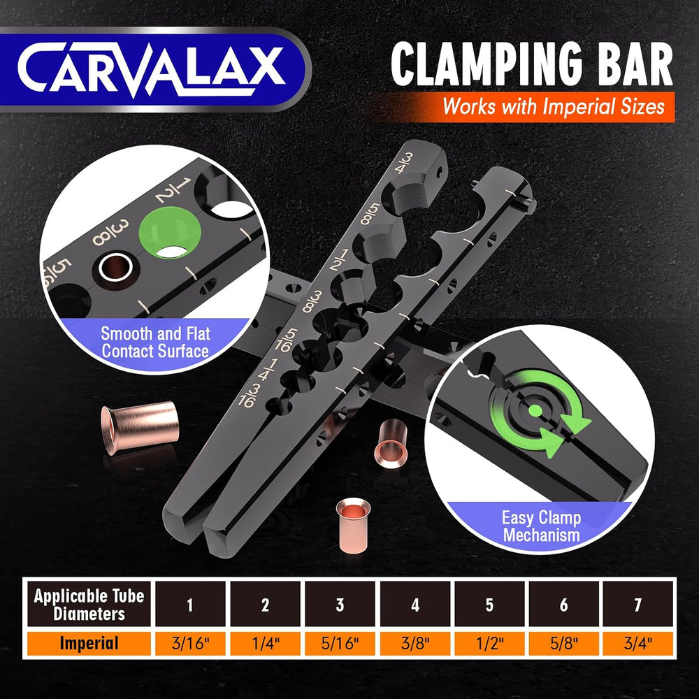 CARVALAX Flaring Tool Kit, Imperial Clamp for 3/16"-3/4"