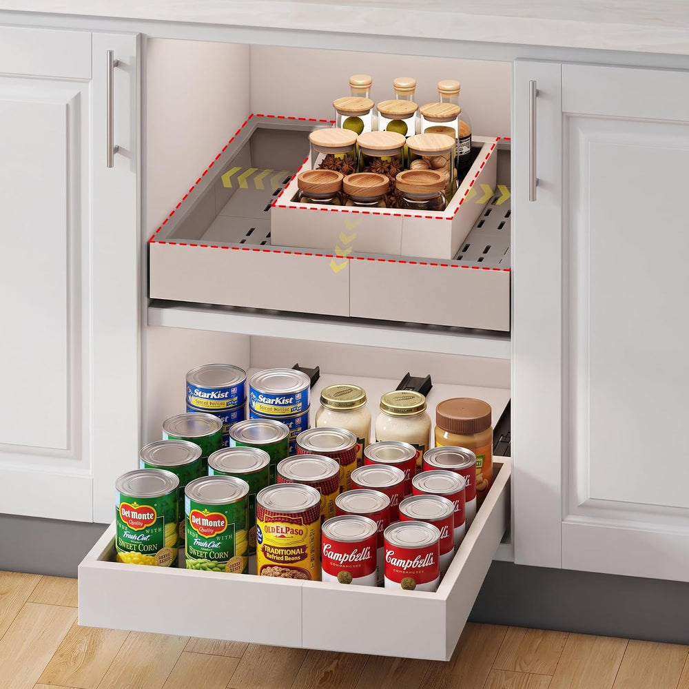 Pull out Cabinet Organizer,Expandable,No Drill,Heavy Duty,Kitchen
