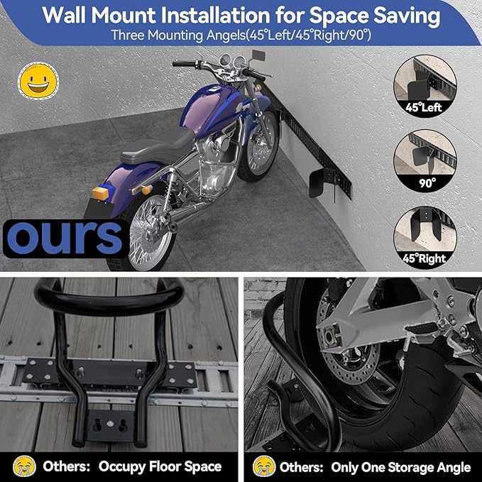 4 Pack E-Track Dirt Bike Wheel Chock Supports tire up to 6", Heavy Duty 10