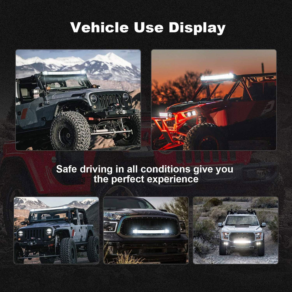 Curved LED 22Inch Light Bar with 2x4inch LED Pods Fog Lights