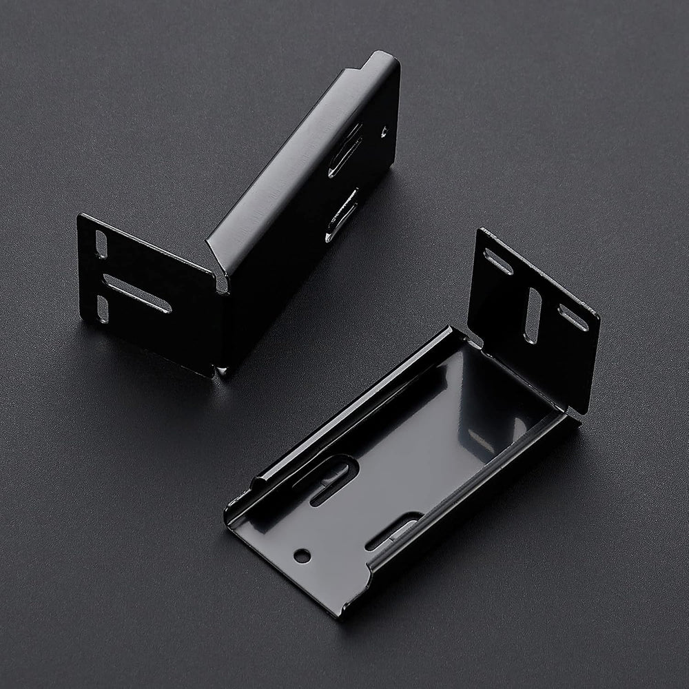 Black Heavy Duty Rear Mount Brackets for Soft Close Drawer Slides,10 Pairs