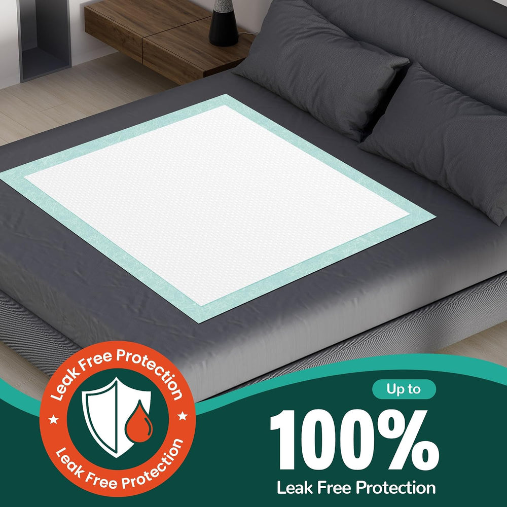 MILDPLUS Disposable Bed Pads with Adhesive Strip 30" x 36" (50 Counts)
