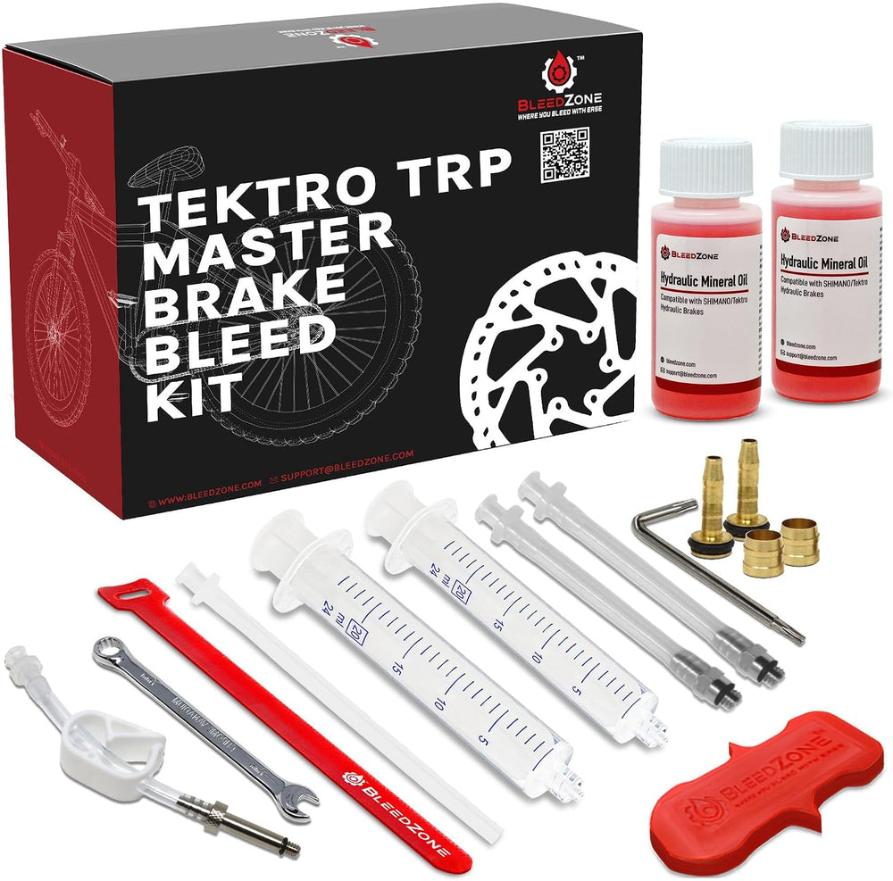 BleedZone Mineral Oil Brake Bleeder Kit Compatible with Tektro TRP, 100ml