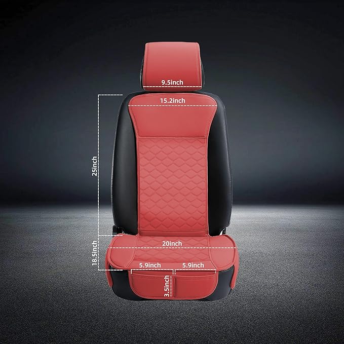 Elantrip 2PCs Front Car Seat Covers Leather Car Seat Protector Universal fit