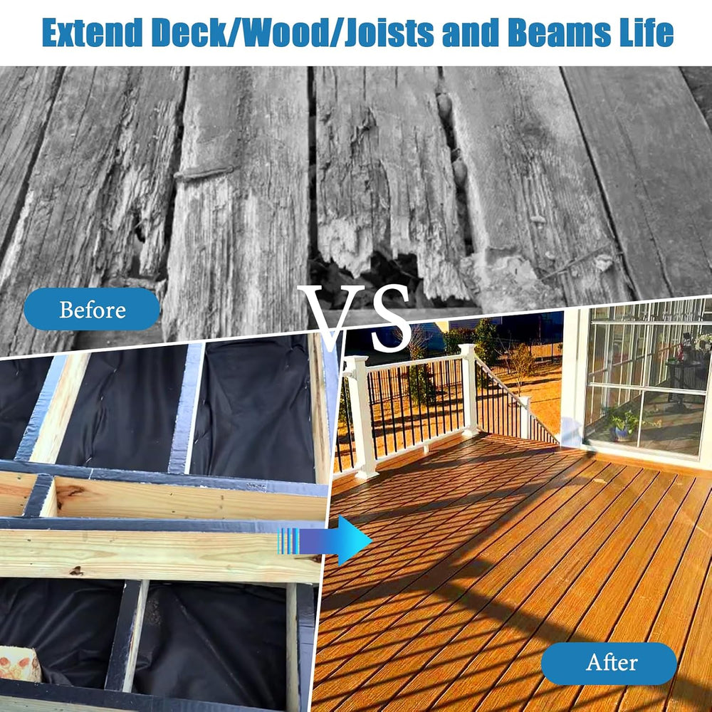Butyl Joist Tape for Decking 2''×50', 6 Pack Weather-Resistant De...