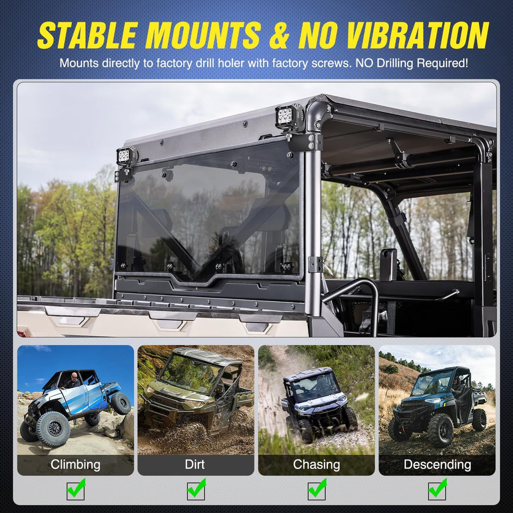 Nilight 2PCS 3 Inch LED Pods Cubes UTV Rear Roof Mounting Brackets LED Backup...