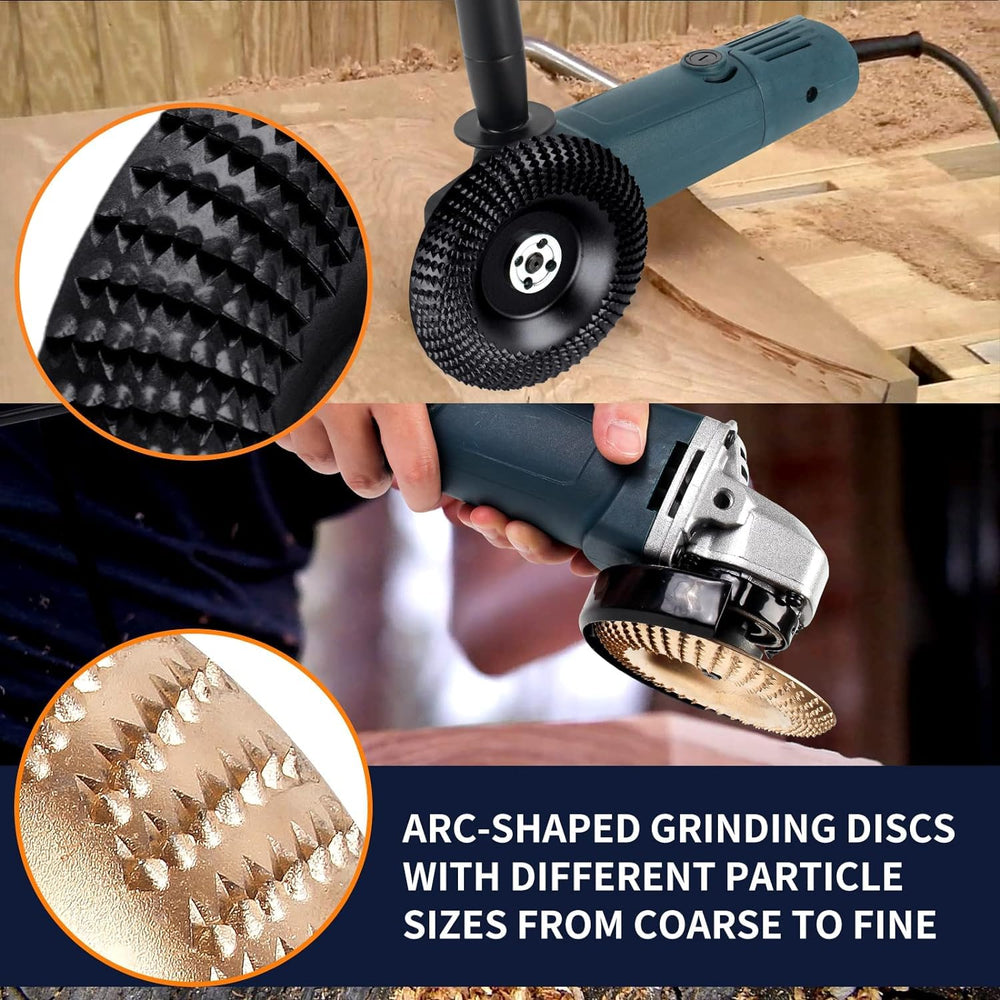 Pomsare 13PCS Wood Carving Disc Set for Angle Grinder, Sanding Wheel