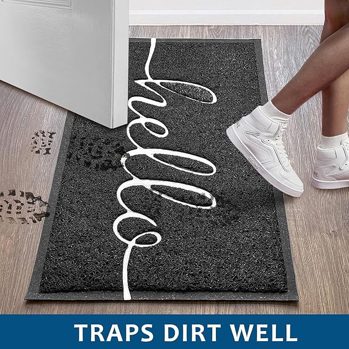 EARTHALL Funny Hello Mats Outside/Inside 48"x32", Front Door Mat Ou...