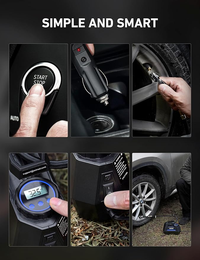 AstroAI Tire Inflator Portable Air Compressor Tire Air Pump