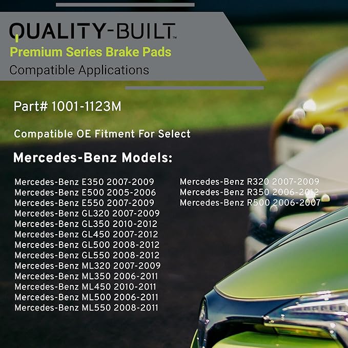 Premium Semi-Metallic Front Brake Pads Compatible