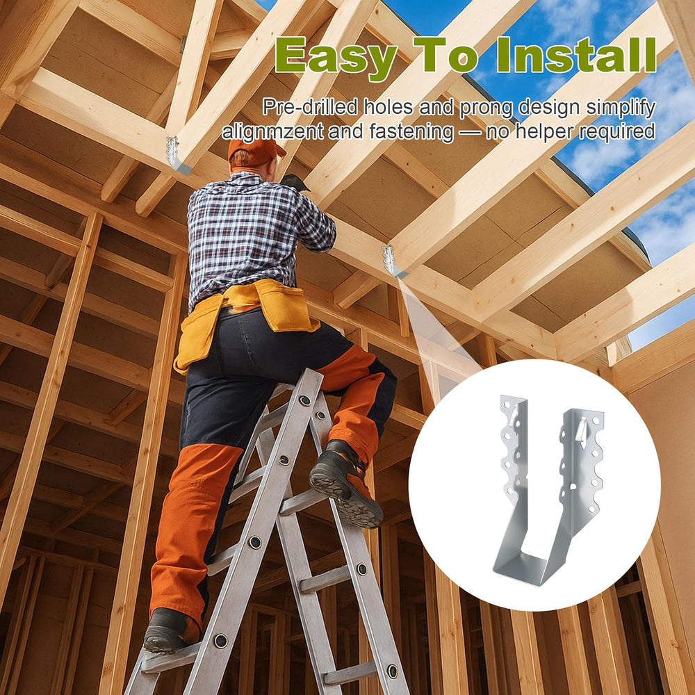 25 Pcs 2x6 Joist Hangers for Wood, 20 Gauge Galvanized Face Mount Joist Hange...