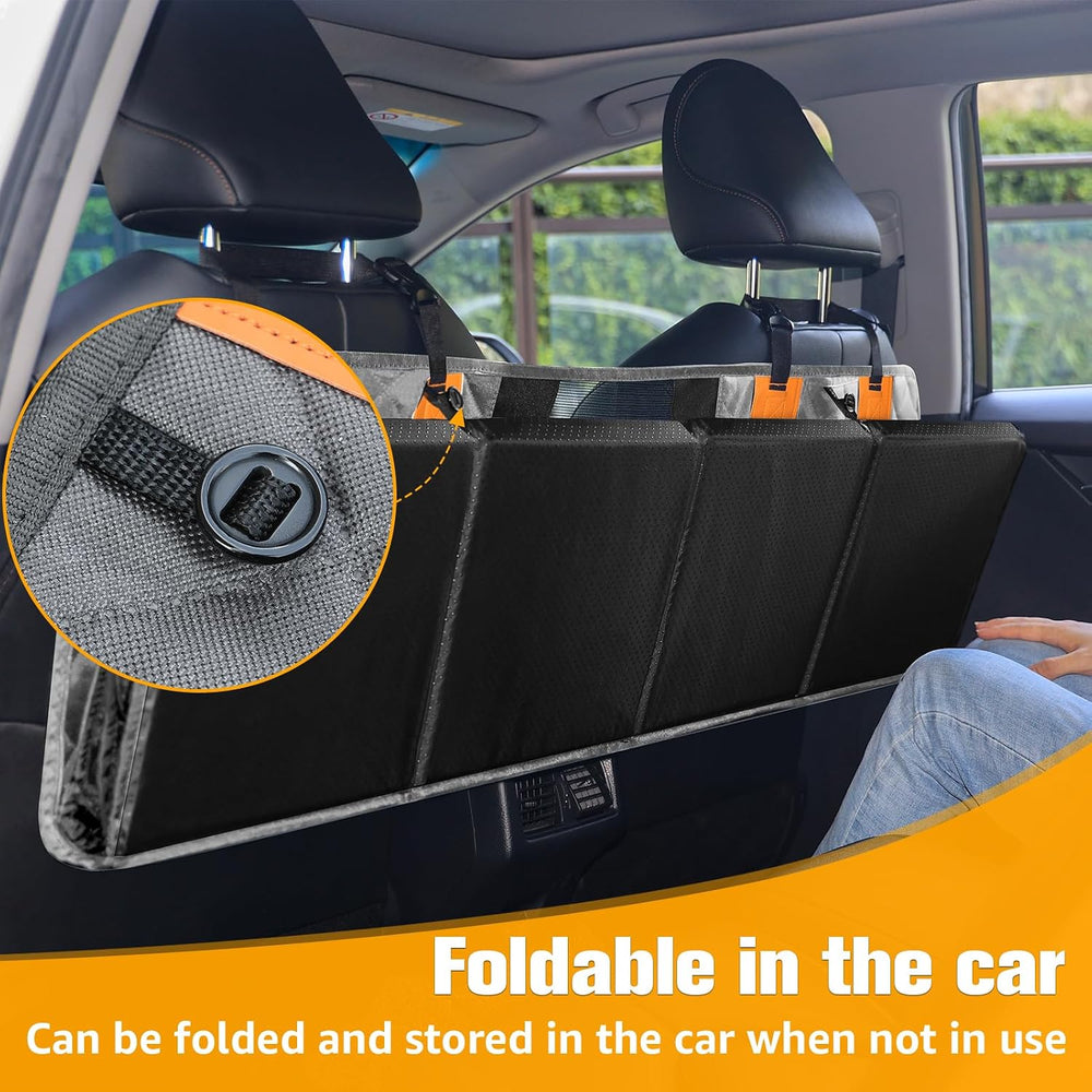 Dog Car Seat Cover for Back Seat, Hard Bottom Back Seat Extender