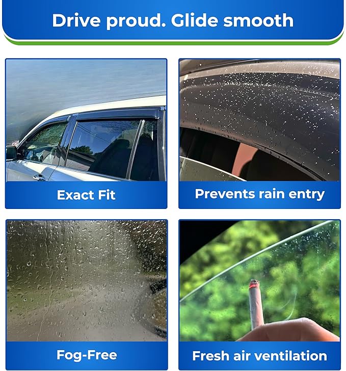 KPY Window Visor Rain Guard Compatible