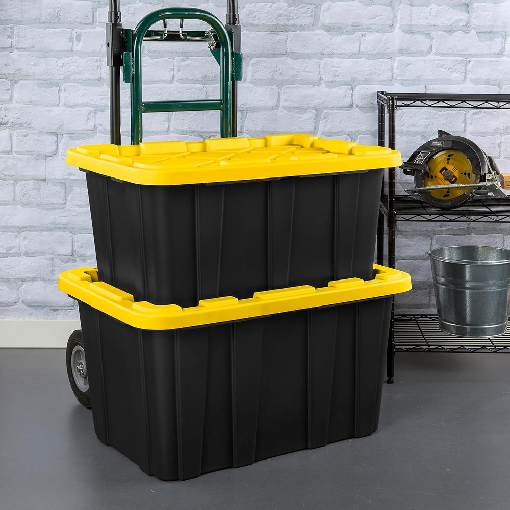 Sterilite Industrial Storage Tote with Lids for Garage, 17 Gallon, 12-Pack