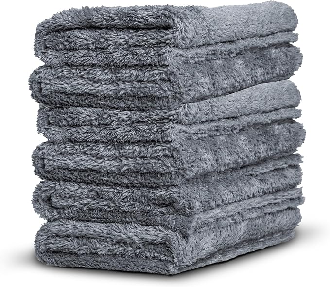 Adam's Borderless Grey Microfiber Towel (6pk)