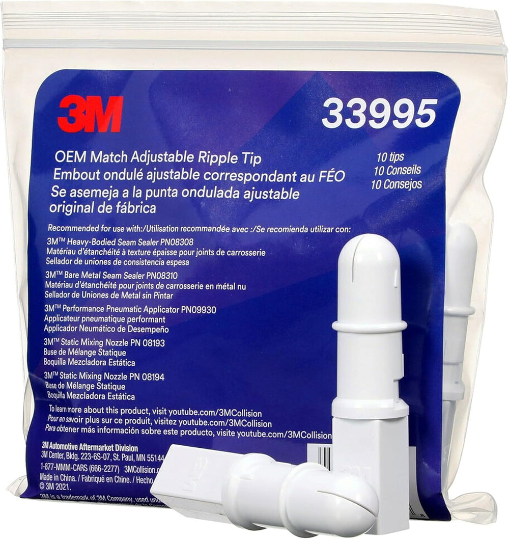 3M OEM Match Adjustable Ripple Tip, Single-Use, OEM Style Bead, Adjustable Wi...
