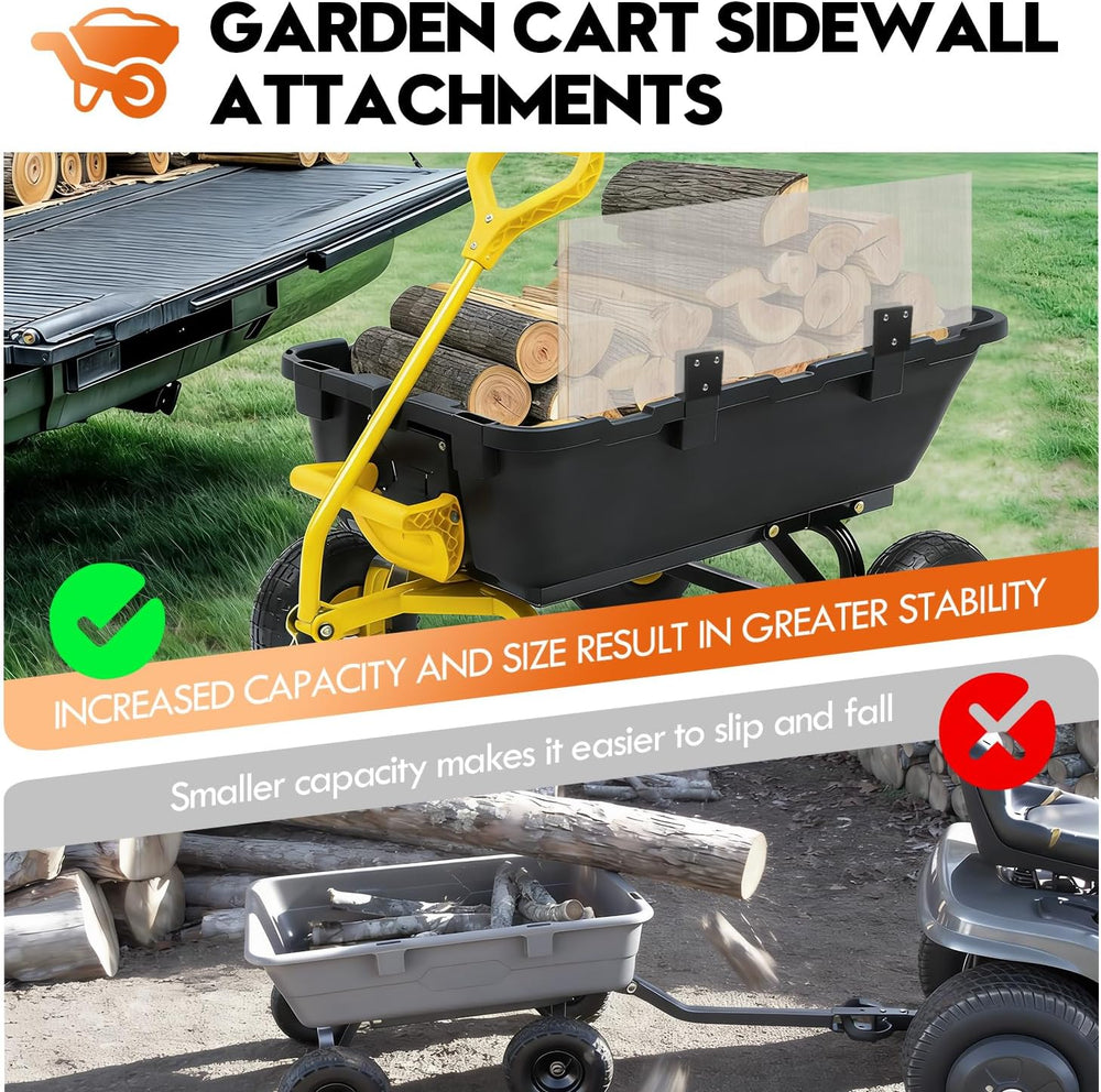 Garden Cart Sidewall Attachments for Gorilla Cart 7 and 12 cu/ft Models