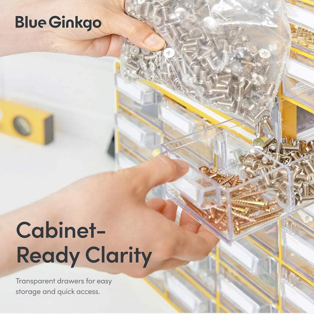 Blue Ginkgo 20-Drawer Storage Cabinet Organizer, Grey, Made in Korea