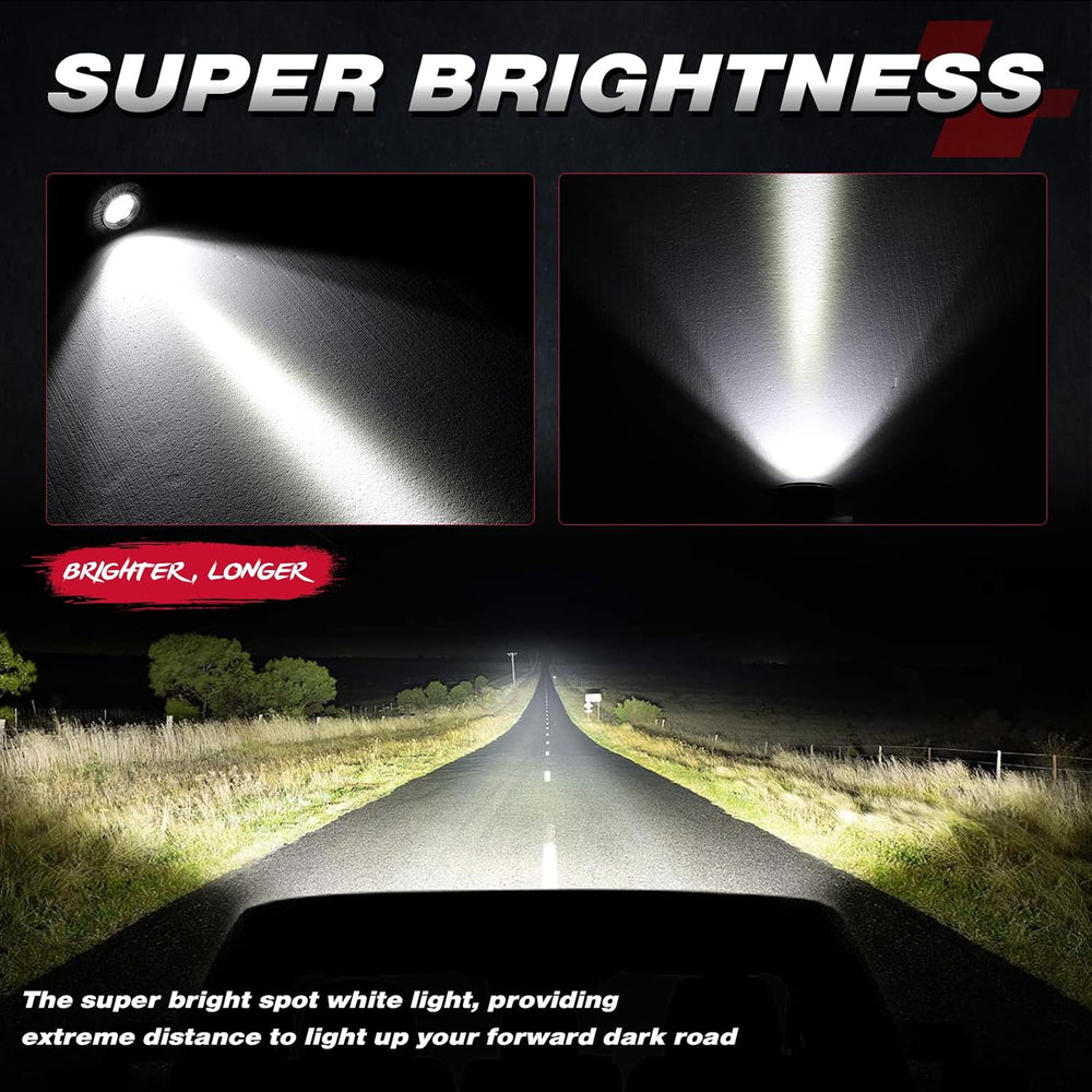 OFFROADTOWN 3.5Inch 80W Round Flush Mount LED Pods Offroad Driving Lights