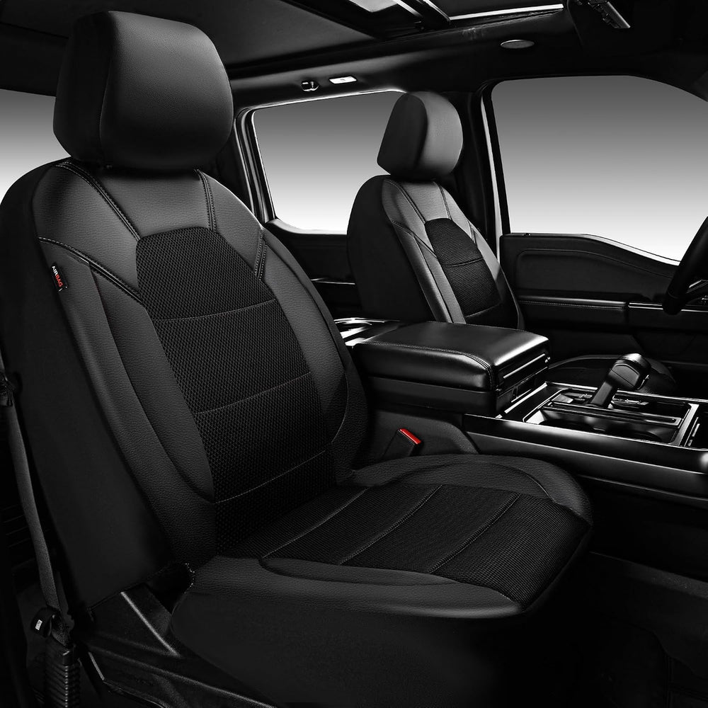 CAR PASS Universal Leather Two Front Seat Covers,Sport seat Covers fits Most ...