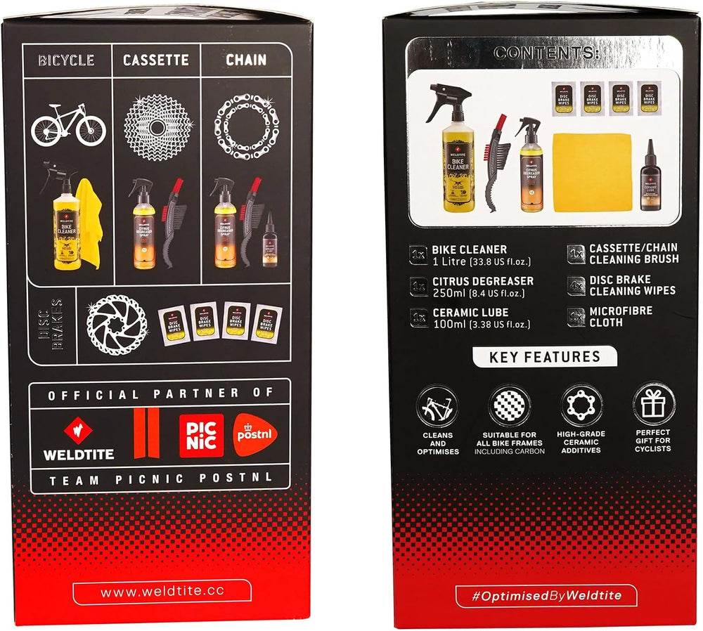WELDTITE Grande 6-in-1 Bike Care Kit, Complete Cleaning & Maintenance Set