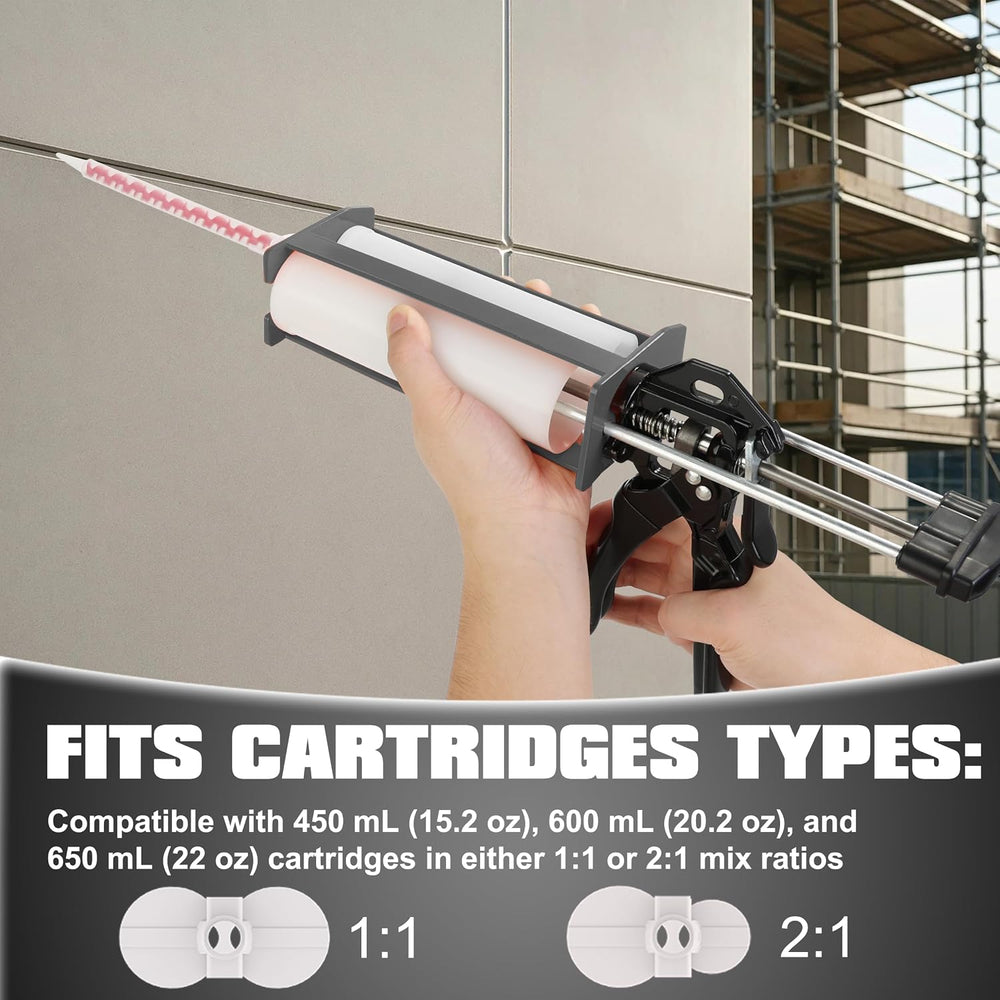 Dual Component Caulking Gun 450ML / 600ML / 650ML (1:1 & 2:1), Manual 2 P...
