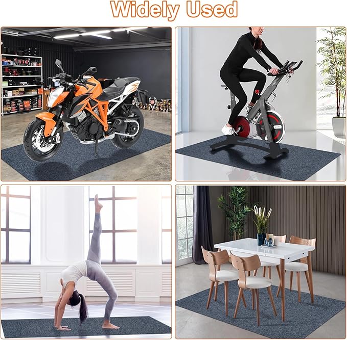 17 * 7.4 Ft Heavy Duty Oil Spill Mat, 6.5mm Thickened Extra Large Garage Floor