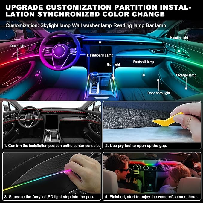 Acrylic Interior Car LED Strip Light