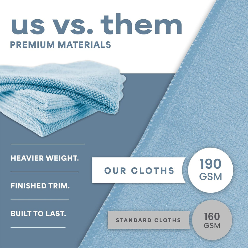 S&T INC. 200 Pack Microfiber Cleaning Cloth, Bulk Towels