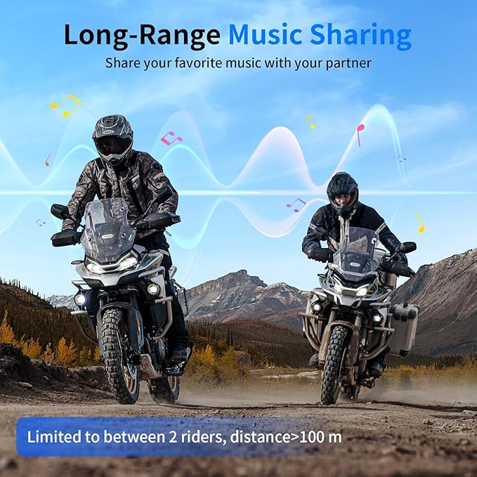 Fodsports M1-S Air Motorcycle Bluetooth Headset (2 Pack)